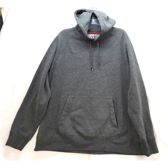 Vintage Russell Grey Fleece Mens Large Pullover Hoodie size‎ XL
